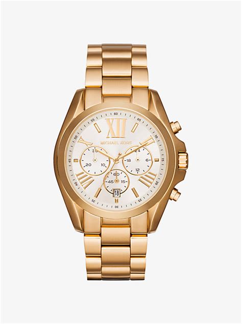 Michael Kors Oversized Bradshaw Gold Tone Women's Watch 